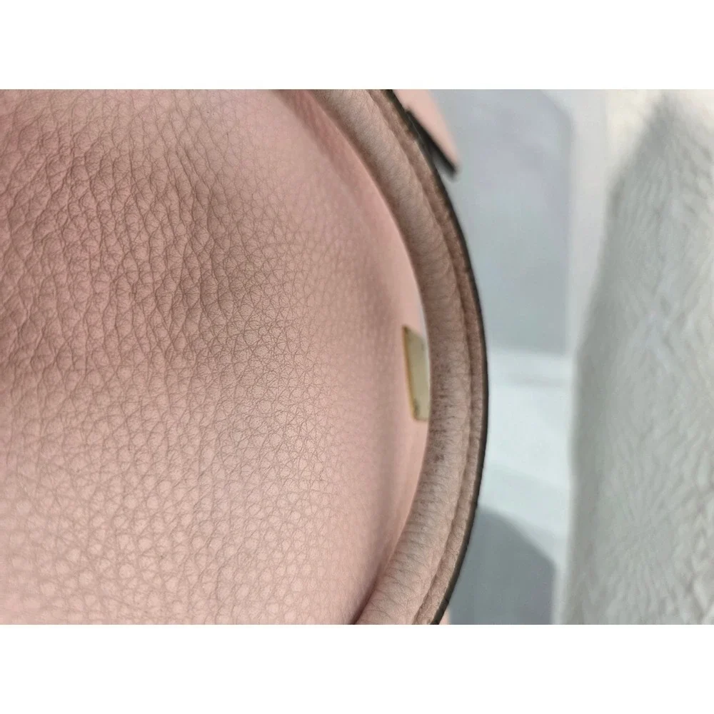 MCM Pink Pebbled Leather Boston Satchel Bag w/ Crossbody Strap‎